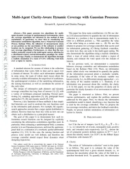 Multi-Agent Clarity-Aware Dynamic Coverage with Gaussian Processes