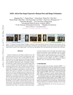 AiOS: All-in-One-Stage Expressive Human Pose and Shape Estimation