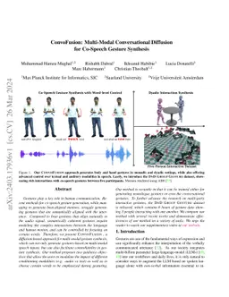 ConvoFusion: Multi-Modal Conversational Diffusion for Co-Speech Gesture
  Synthesis