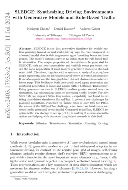 SLEDGE: Synthesizing Driving Environments with Generative Models and
  Rule-Based Traffic