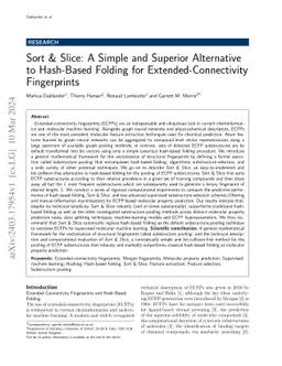 Sort & Slice: A Simple and Superior Alternative to Hash-Based Folding
  for Extended-Connectivity Fingerprints