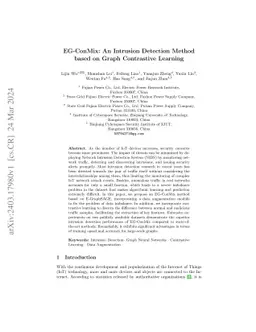 EG-ConMix: An Intrusion Detection Method based on Graph Contrastive
  Learning