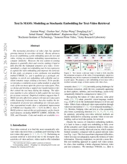 Text Is MASS: Modeling as Stochastic Embedding for Text-Video Retrieval