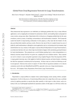 Global Point Cloud Registration Network for Large Transformations