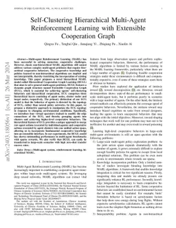 Self-Clustering Hierarchical Multi-Agent Reinforcement Learning with
  Extensible Cooperation Graph