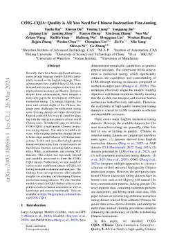 COIG-CQIA: Quality is All You Need for Chinese Instruction Fine-tuning