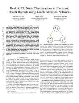 HealthGAT: Node Classifications in Electronic Health Records using Graph
  Attention Networks