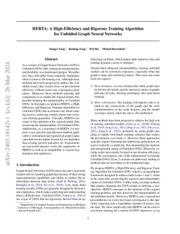 HERTA: A High-Efficiency and Rigorous Training Algorithm for Unfolded
  Graph Neural Networks