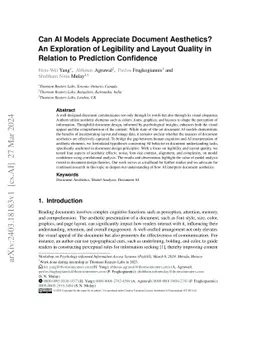 Can AI Models Appreciate Document Aesthetics? An Exploration of
  Legibility and Layout Quality in Relation to Prediction Confidence