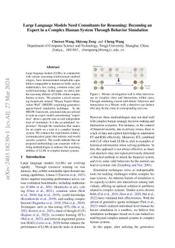 Large Language Models Need Consultants for Reasoning: Becoming an Expert
  in a Complex Human System Through Behavior Simulation