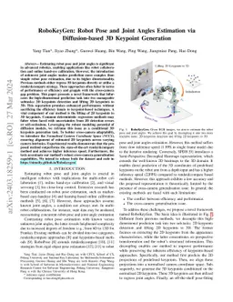 RoboKeyGen: Robot Pose and Joint Angles Estimation via Diffusion-based
  3D Keypoint Generation