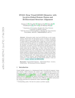 DVLO: Deep Visual-LiDAR Odometry with Local-to-Global Feature Fusion and
  Bi-Directional Structure Alignment
