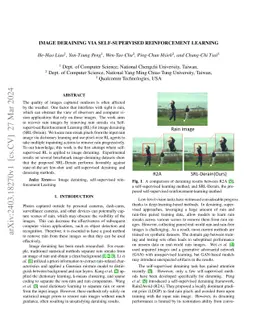 Image Deraining via Self-supervised Reinforcement Learning