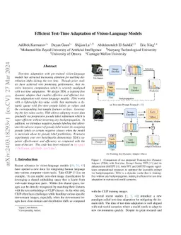 Efficient Test-Time Adaptation of Vision-Language Models