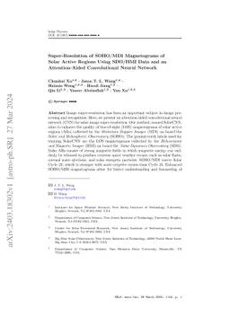 Super-Resolution of SOHO/MDI Magnetograms of Solar Active Regions Using
  SDO/HMI Data and an Attention-Aided Convolutional Neural Network