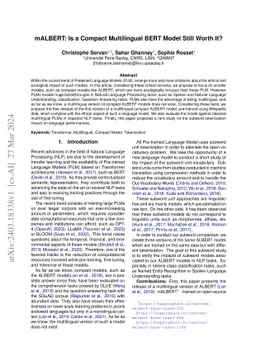 mALBERT: Is a Compact Multilingual BERT Model Still Worth It?