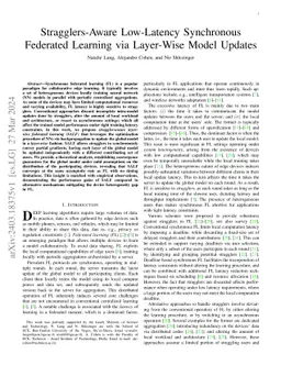 Stragglers-Aware Low-Latency Synchronous Federated Learning via
  Layer-Wise Model Updates