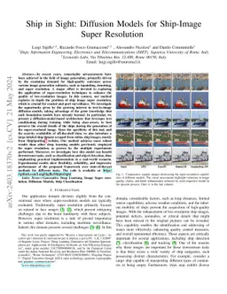 Ship in Sight: Diffusion Models for Ship-Image Super Resolution