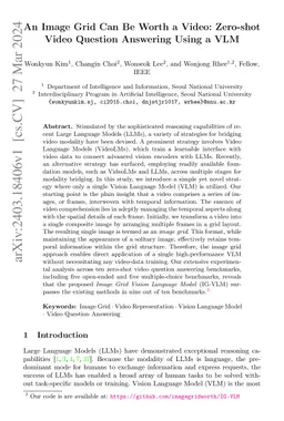 An Image Grid Can Be Worth a Video: Zero-shot Video Question Answering
  Using a VLM