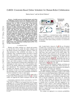 CoBOS: Constraint-Based Online Scheduler for Human-Robot Collaboration