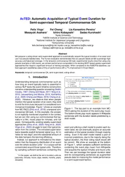 AcTED: Automatic Acquisition of Typical Event Duration for
  Semi-supervised Temporal Commonsense QA