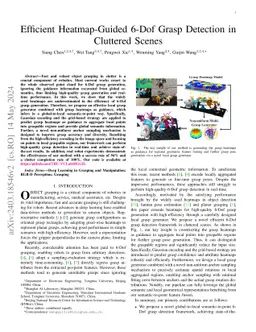 Efficient Heatmap-Guided 6-Dof Grasp Detection in Cluttered Scenes