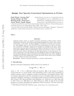 skscope: Fast Sparsity-Constrained Optimization in Python