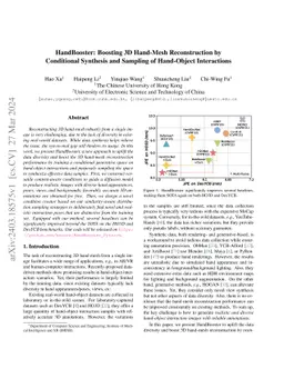HandBooster: Boosting 3D Hand-Mesh Reconstruction by Conditional
  Synthesis and Sampling of Hand-Object Interactions