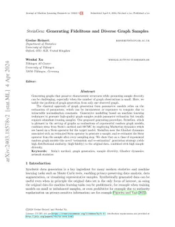 SteinGen: Generating Fidelitous and Diverse Graph Samples