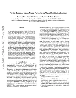 Physics-Informed Graph Neural Networks for Water Distribution Systems