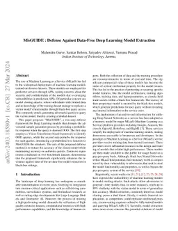 MisGUIDE : Defense Against Data-Free Deep Learning Model Extraction