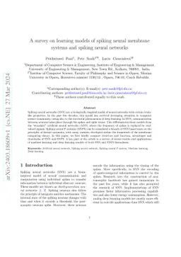 A survey on learning models of spiking neural membrane systems and
  spiking neural networks