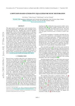 A Diffusion-Based Generative Equalizer for Music Restoration