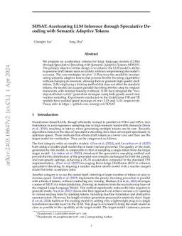SDSAT: Accelerating LLM Inference through Speculative Decoding with
  Semantic Adaptive Tokens