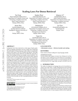 Scaling Laws For Dense Retrieval