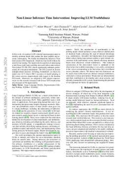Non-Linear Inference Time Intervention: Improving LLM Truthfulness