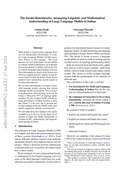 The Invalsi Benchmarks: measuring Linguistic and Mathematical
  understanding of Large Language Models in Italian