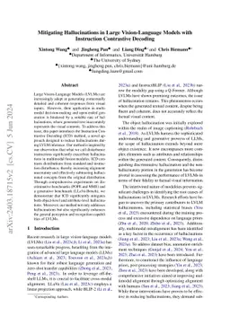 Mitigating Hallucinations in Large Vision-Language Models with
  Instruction Contrastive Decoding