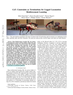 CaT: Constraints as Terminations for Legged Locomotion Reinforcement
  Learning