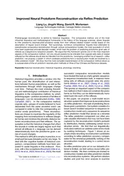Improved Neural Protoform Reconstruction via Reflex Prediction