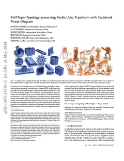 MATTopo: Topology-preserving Medial Axis Transform with Restricted Power
  Diagram