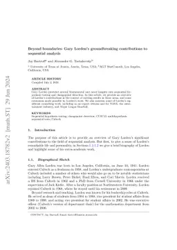 Beyond boundaries: Gary Lorden's groundbreaking contributions to
  sequential analysis
