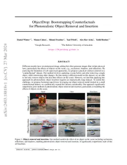 ObjectDrop: Bootstrapping Counterfactuals for Photorealistic Object
  Removal and Insertion