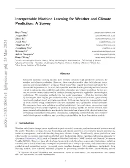 Interpretable Machine Learning for Weather and Climate Prediction: A
  Survey
