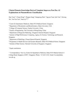 Clinical Domain Knowledge-Derived Template Improves Post Hoc AI
  Explanations in Pneumothorax Classification