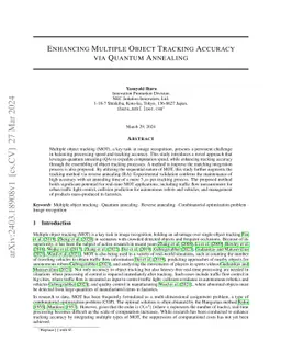 Enhancing Multiple Object Tracking Accuracy via Quantum Annealing