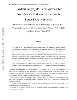 Random Aggregate Beamforming for Over-the-Air Federated Learning in
  Large-Scale Networks