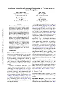 Conformal Intent Classification and Clarification for Fast and Accurate
  Intent Recognition
