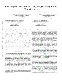 Illicit object detection in X-ray images using Vision Transformers