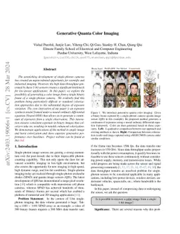 Generative Quanta Color Imaging